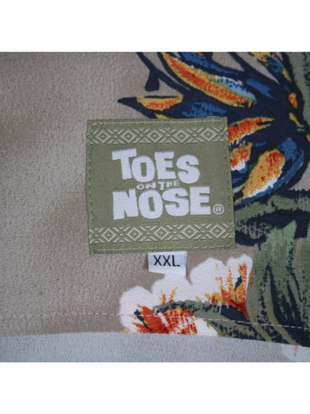 Toes On The Nose Hawaiian Leis Palm Aloha Camp Shirt Mens XXL 2XL Button Up Down - Picture 9 of 12